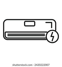Fast energy control icon outline vector. Air conditioner. Work fix apartment
