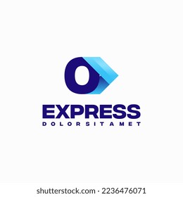 Fast Express 0 Número Diseños de logotipos vectores de concepto de logotipo de flecha rápida, símbolo de logotipo de flecha rápida