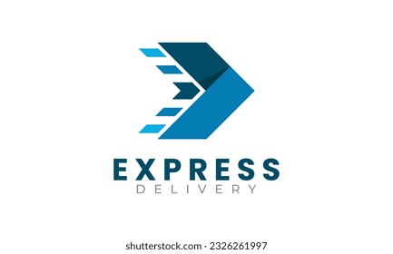 Fast express arrow modern logo vector design
