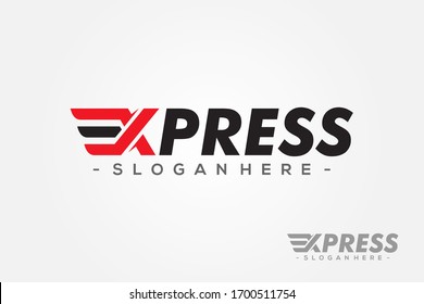 Fast Express Delivery Logo Vector. Modern Transport Logistic Logo Template Design.