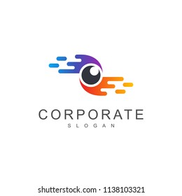 fast eye logo,eye motion logo