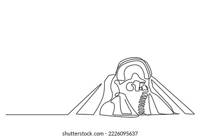 fast fighter pilot flying through the air close front one line drawing concept