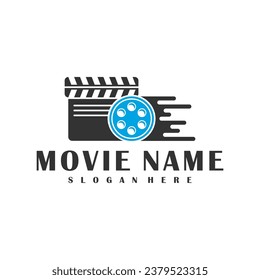 Fast Film logo design concept vector. Cinema illustration design