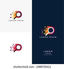 Fast Find Logo Designs Concept Vector, Search Express Logo Template, Fast Search Logo Template