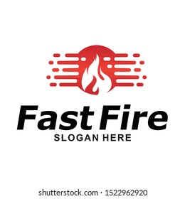 fast fire and luxury ffire and flame logo modern vector