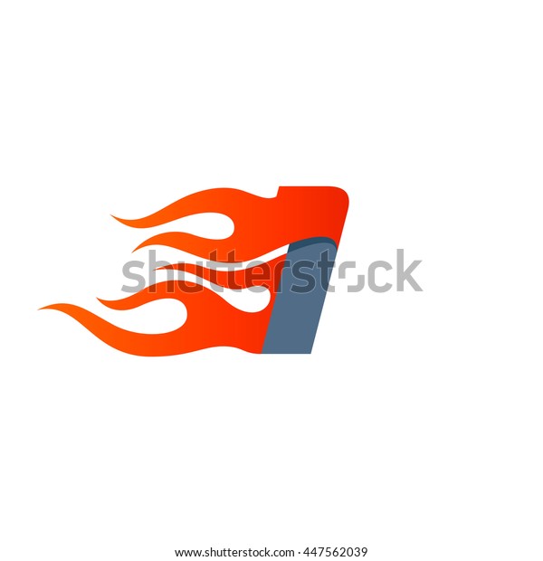 Fast fire
number  logo. Speed and sport elements for sportswear, t-shirt,
banner, card, labels or
posters.