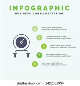 Fast, Fitness, Hit, Intensity, Training Solid Icon Infographics 5 Steps Presentation Background