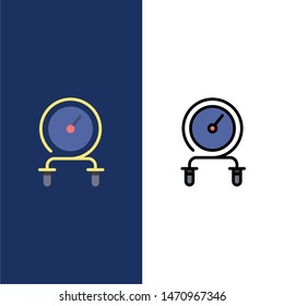 Fast, Fitness, Hit, Intensity, Training  Icons. Flat and Line Filled Icon Set Vector Blue Background. Vector Icon Template background