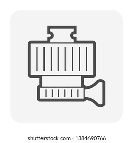 Fast fitting pipe icon design.