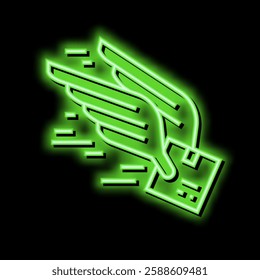 fast flying free shipping neon light sign vector. fast flying free shipping illustration