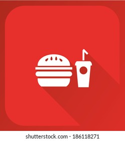 Fast fod icon  ( long Shadow )