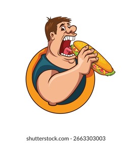 Estilo moderno del logotipo abstracto de la comida rápida