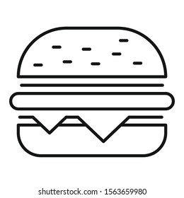 Fast food addiction icon. Outline fast food addiction vector icon for web design isolated on white background