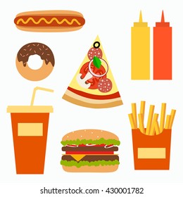 Fast food background concept