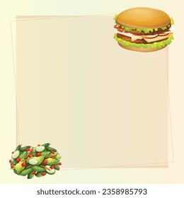 fast food background design, social media web banner