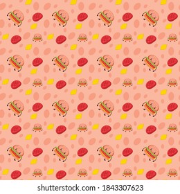 Fast food background pattern illustration