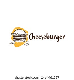 Fast Food banner for Cheese burger vector design illustration 