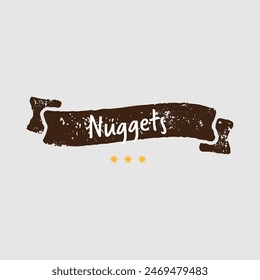 Anuncio de Comida Rápida para Nuggets Diseño de Vector