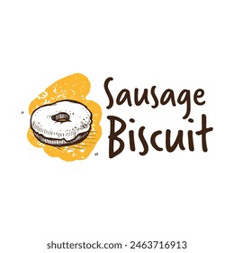 Fast Food banner for Sausage Biscuit vector design