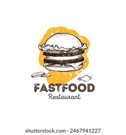 Fast Food banner for Sausage Burrito vector design