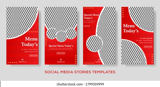 Fast food banner template stories post for social media. premium vector