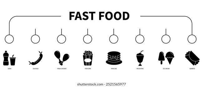 Fast food banner web icon vector illustration concept