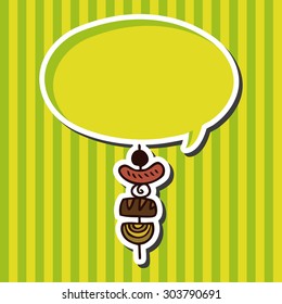fast food barbecue flat icon elements,eps10