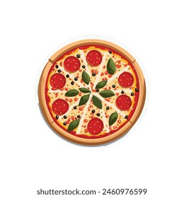 Fast food Beef pizza vector design