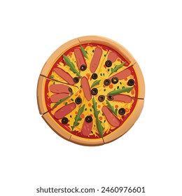 Fast food Beef pizza vector design