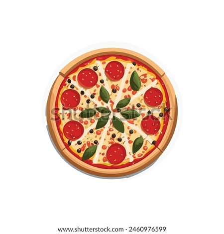 Fast food Beef pizza vector design