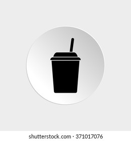 fast food -  black vector icon