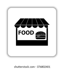 fast food -  black vector icon