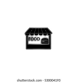 fast food  - black vector icon