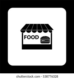 fast food  - black vector icon