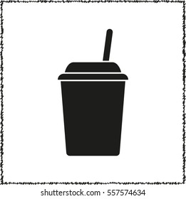 fast food  - black vector icon