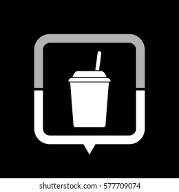 fast food  - black vector icon