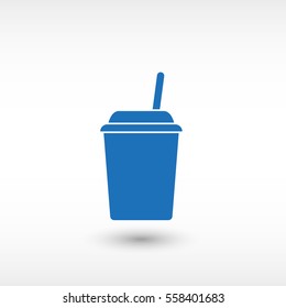 fast food -   blue vector icon