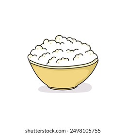 fast food bowl of pop corn vector
