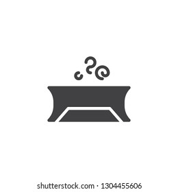 Fast food box vector icon. filled flat sign for mobile concept and web design. Hot fast food cardboard box simple solid icon. Symbol, logo illustration. Pixel perfect vector graphics