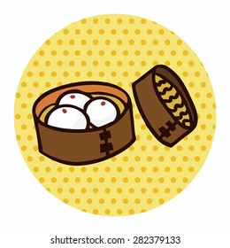 fast food bun flat icon elements,eps10