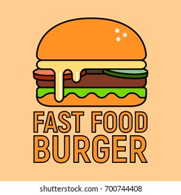 Fast food burger icon