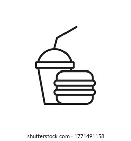 fast food burger icon vector sign