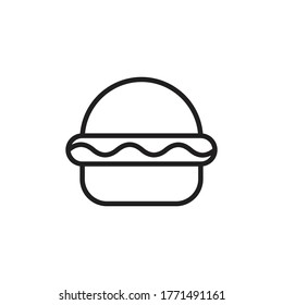 fast food burger icon vector sign
