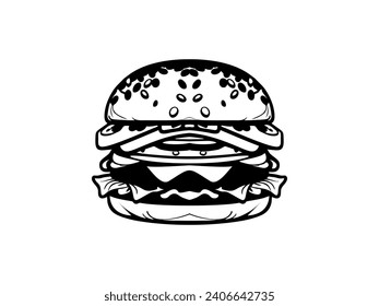 Fast food burger logo icon vector template