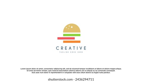 Fast food, burger and restaurant logo. design template