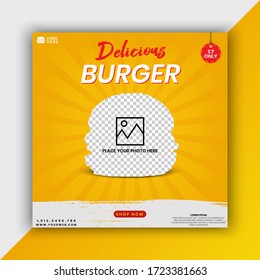 Fast Food Burger Social Media Banner