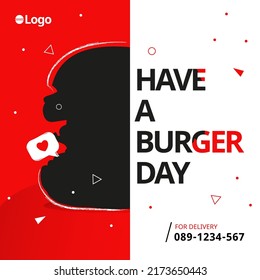 Fast Food Burger Social Media Promotion Banner