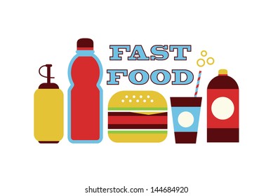 fast food card design. vector illustration