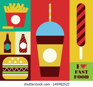 fast food card design. vector illustration