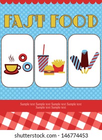 fast food card design. vector illustration